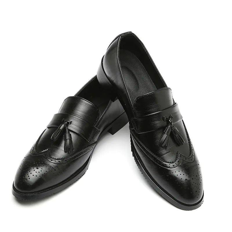 Factory leather casual formal dress shoes for men
