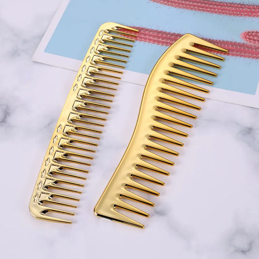 1pc Aluminum Plastic Metal Hairdressing Salon Combs Large Wide Tooth