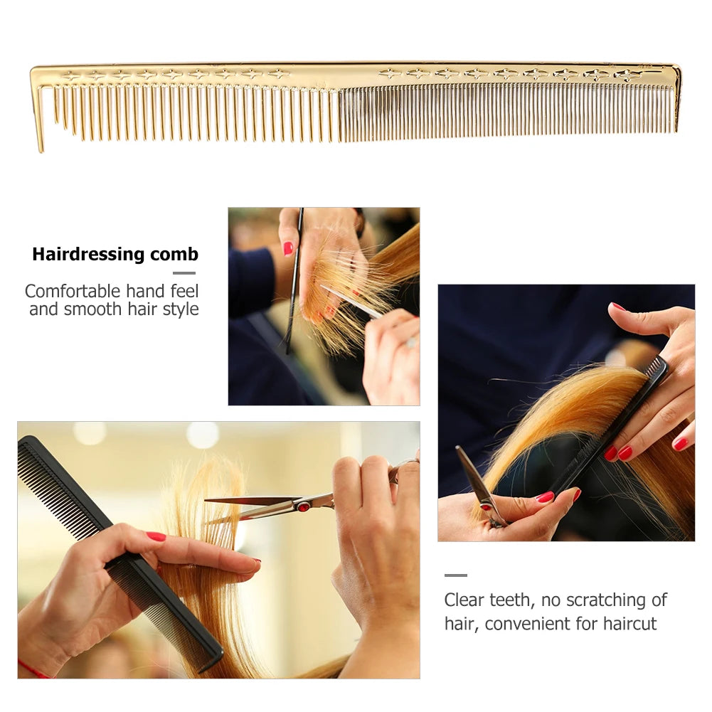 1pc Aluminum Plastic Metal Hairdressing Salon Combs Large Wide Tooth