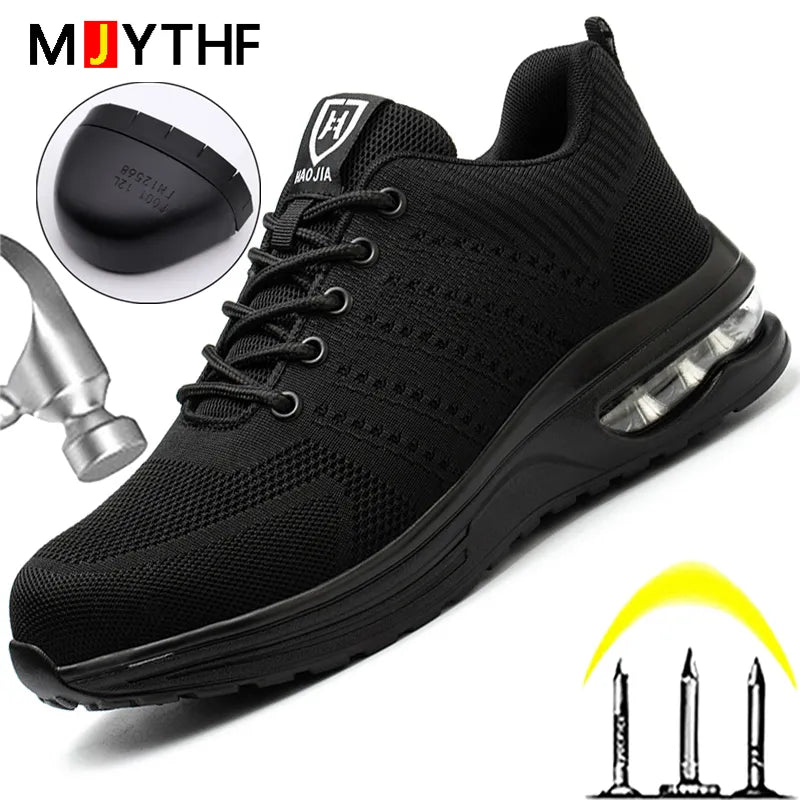 Steel Toe Safety Shoes Men Puncture-Proof Work