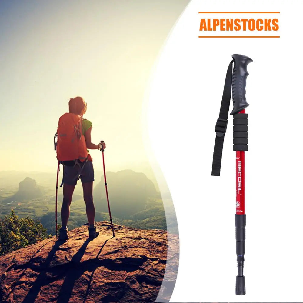 Ultralight Telescoping Walking, Stick Trekking Pole Aluminum Alloy