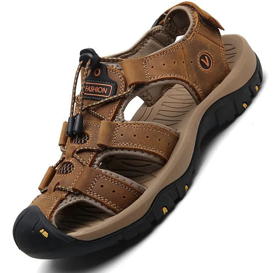 2023  Leather Large Size Men's Casual, Hiking Sandals