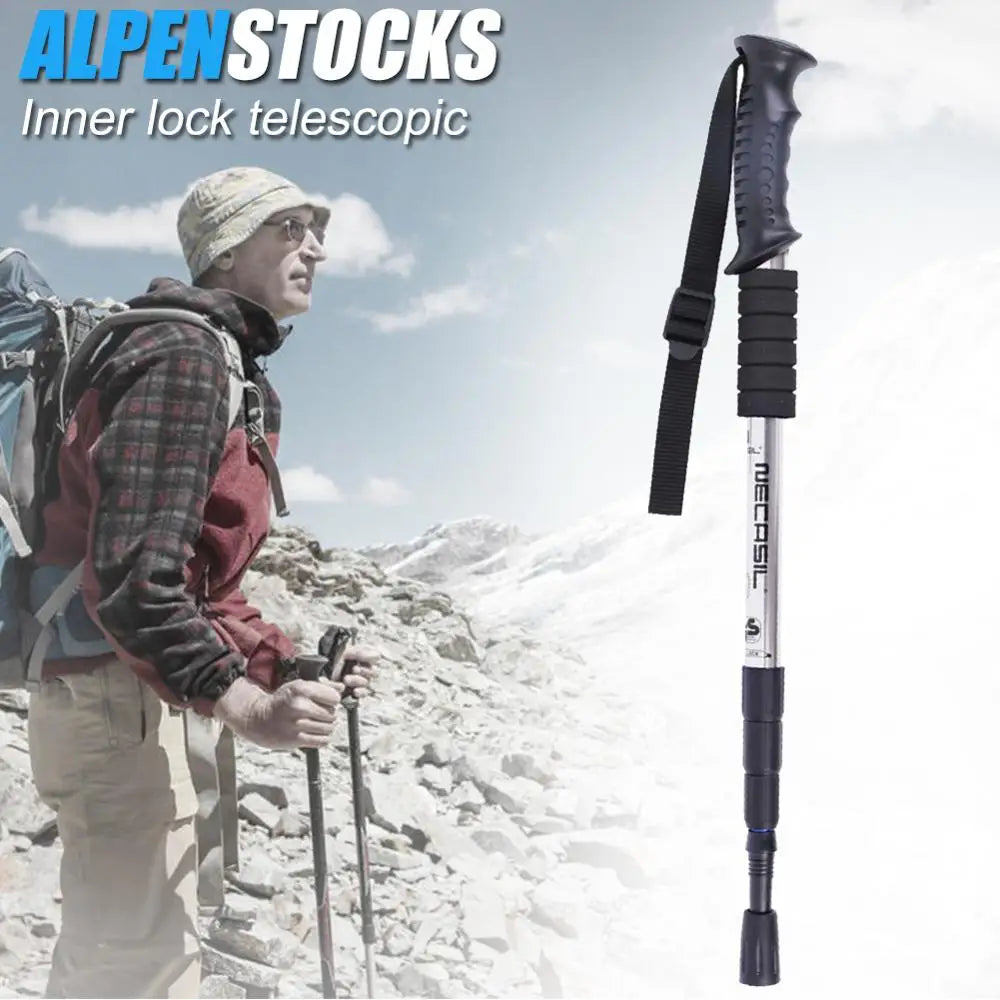 Ultralight Telescoping Walking, Stick Trekking Pole Aluminum Alloy