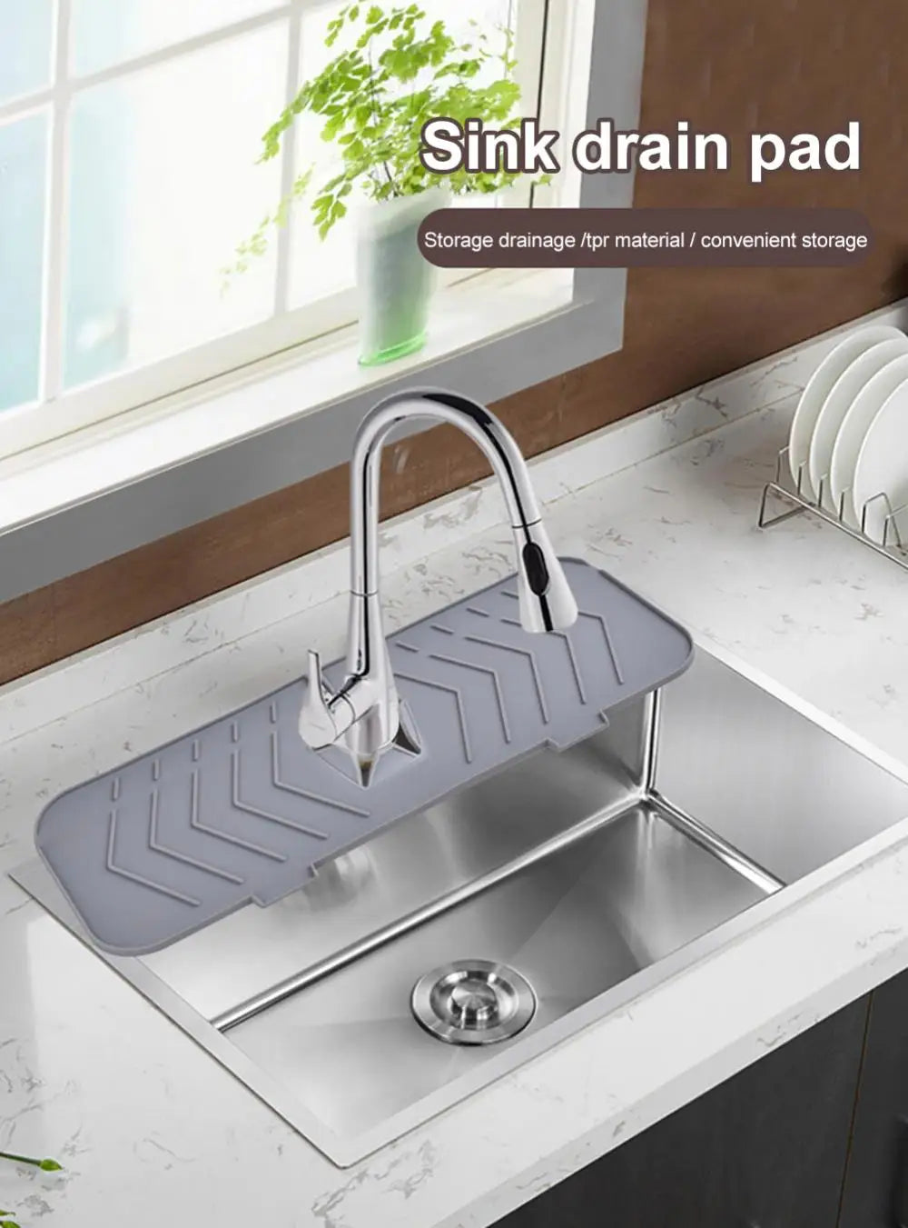 Splash Guard Bathroom Faucet Mat For Kitchen Sink