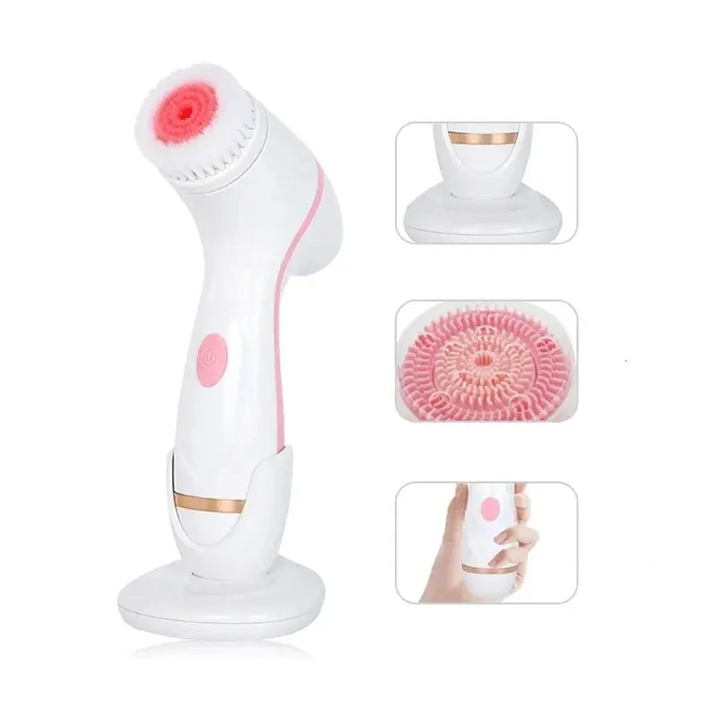 Ultrasonic Rotating 3 In 1 Face Tool Massager Blackhead Remover