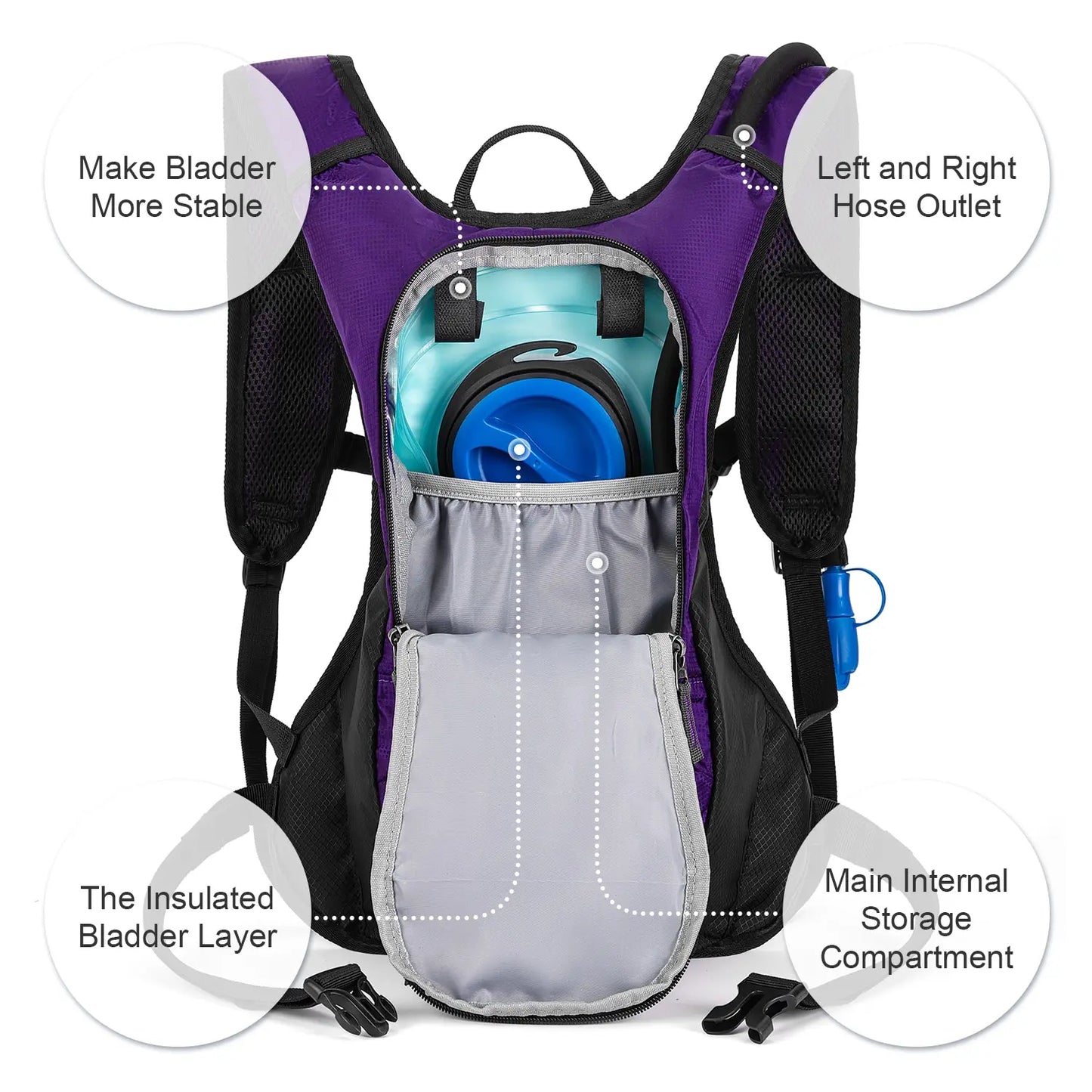 Lightweight Hydration Backpack Outdoor Sports Hiking/Running/Cycling