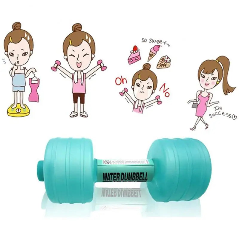 1~8PCS 1kg Gym/Home  Water Dumbbells Women's Fitness Equipment