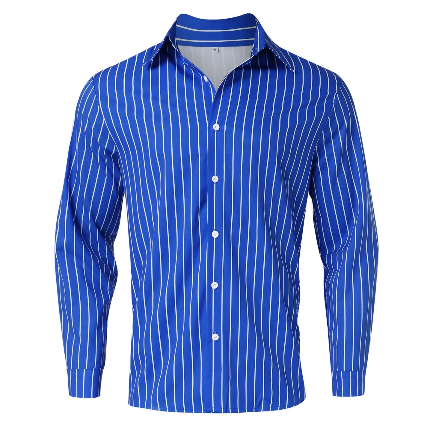 Men's Striped Long Sleeve Club Party Button Down Shirt