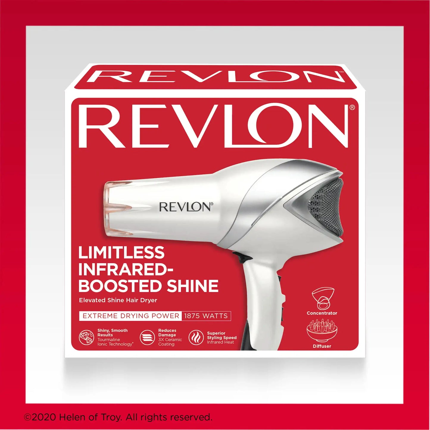 Revlon Pro Collection Infrared Hair Dryer  Concentrator Diffuser