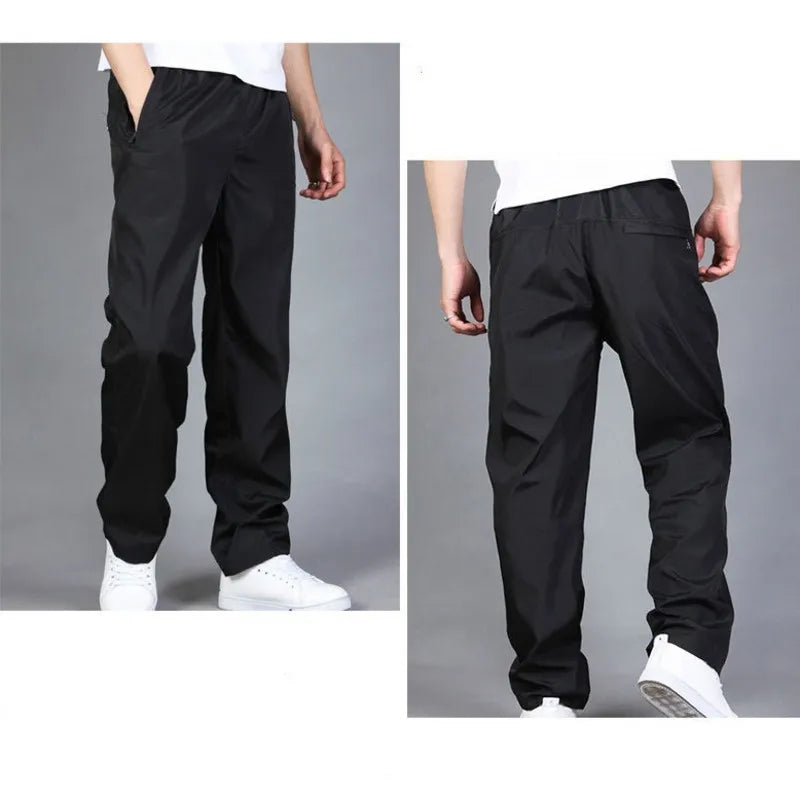 Men's  Breathable Elastic Waist Straight Wide Joggers