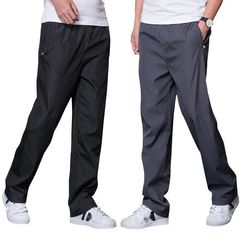 Men's  Breathable Elastic Waist Straight Wide Joggers