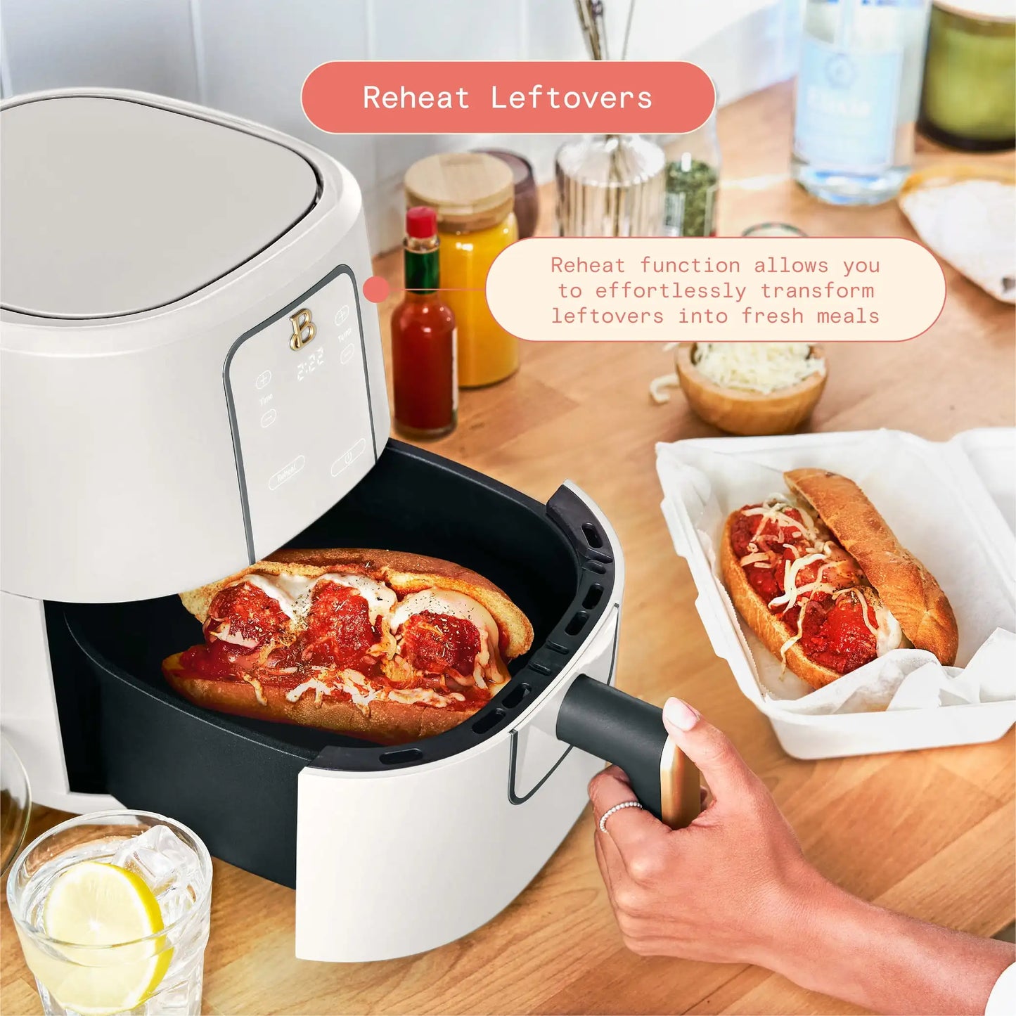 3Qt Air Fryer with Turbo Crisp by Drew Barrymore