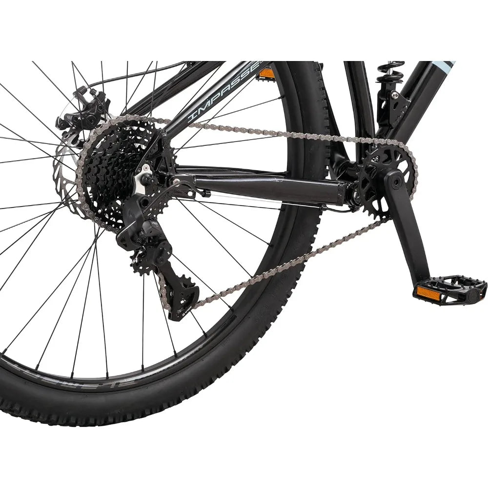 Mongoose Aluminum Men Women Mountain Bike, Full Suspension