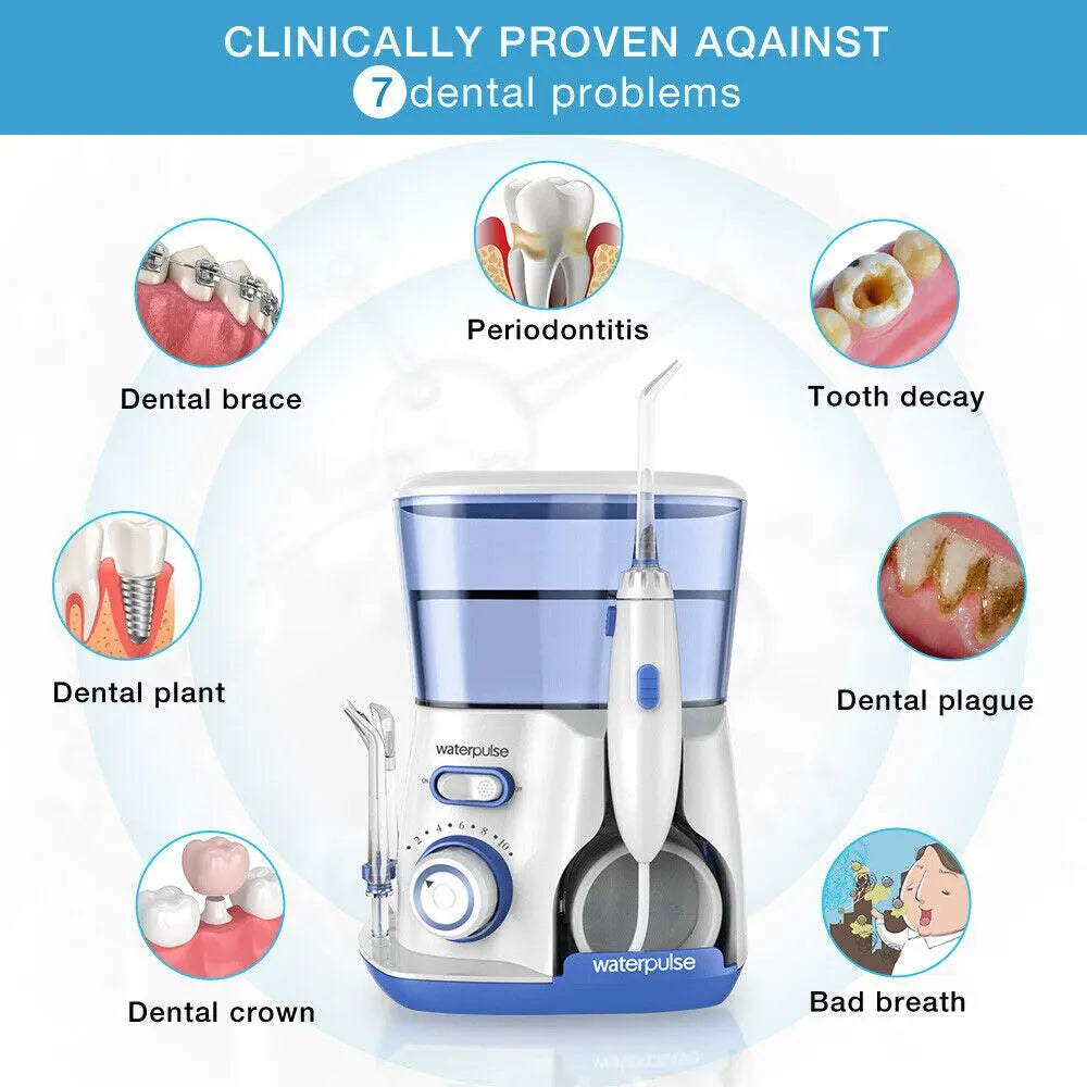 Waterpulse V300G Oral Irrigator 5 Tips Dental Water Flosser
