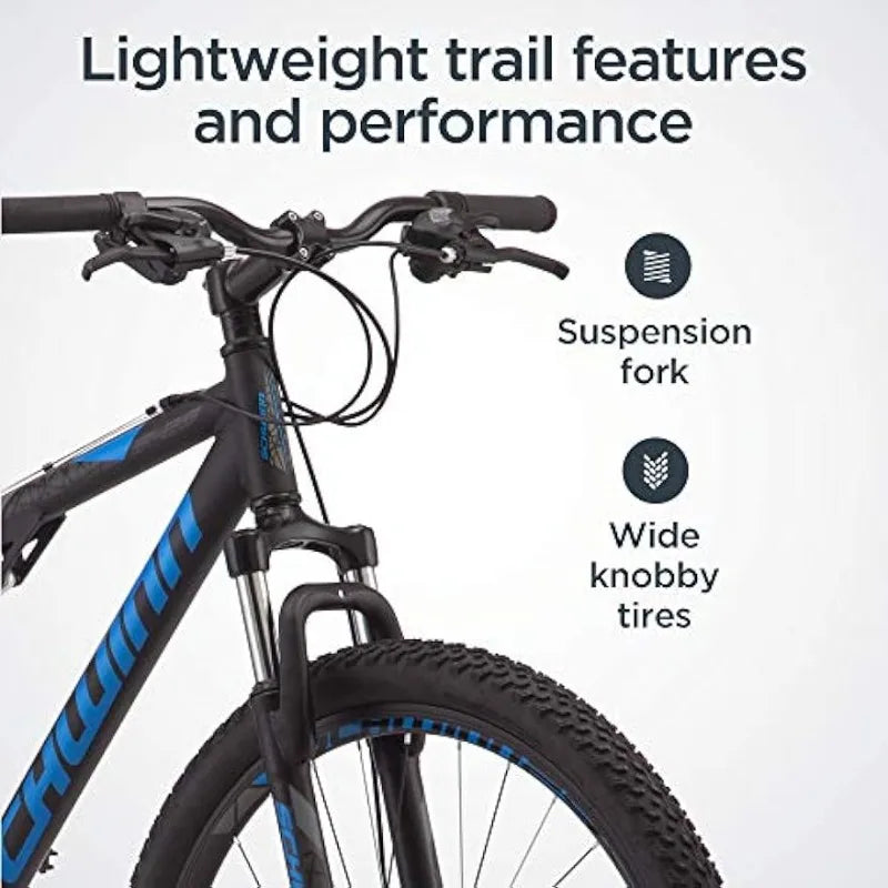 S29 Men Women Mountain Bike,  Aluminum Frame, Dual-Suspension.