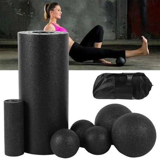 3/5pcs Yoga Massage Roller & Fitness Ball Set