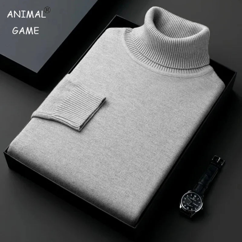 Men's Anti-pilling High Quality Knitted Turtleneck Sweater Slim Fit