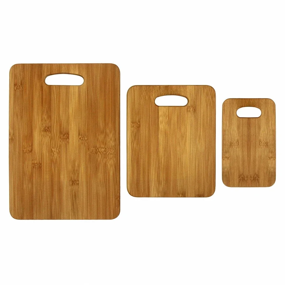 3-Piece Bamboo Cutting Board Set, Kitchen, BBQ Serving Tray