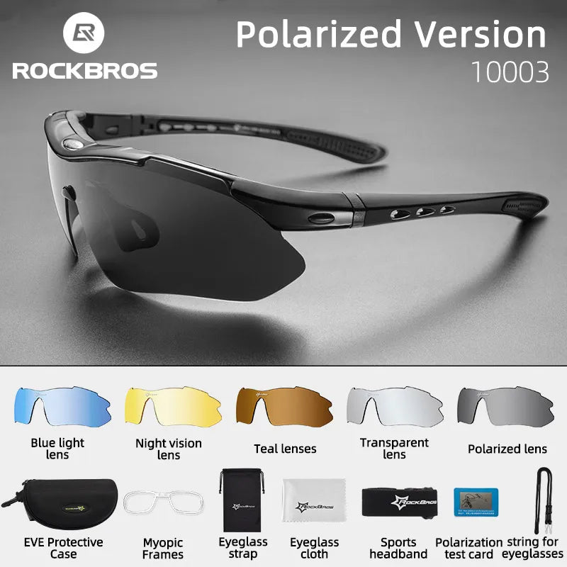 ROCKBROS Cycling Polarized glasses Photochromic Outdoor Sports Sunglasses