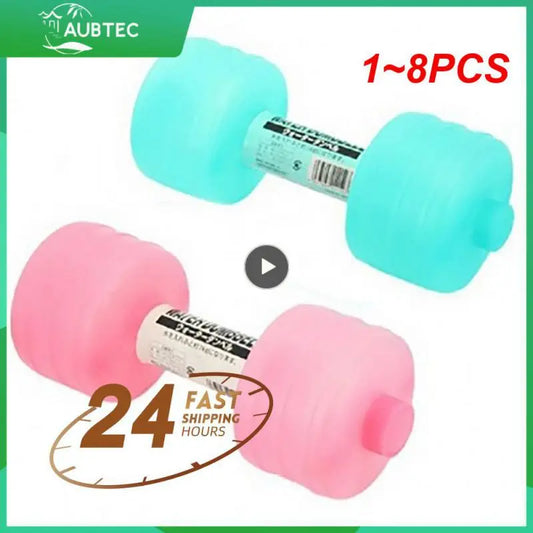 1~8PCS 1kg Gym/Home  Water Dumbbells Women's Fitness Equipment