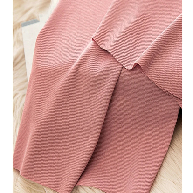 New Ice Silk Women Pleated Loose Straight Trousers