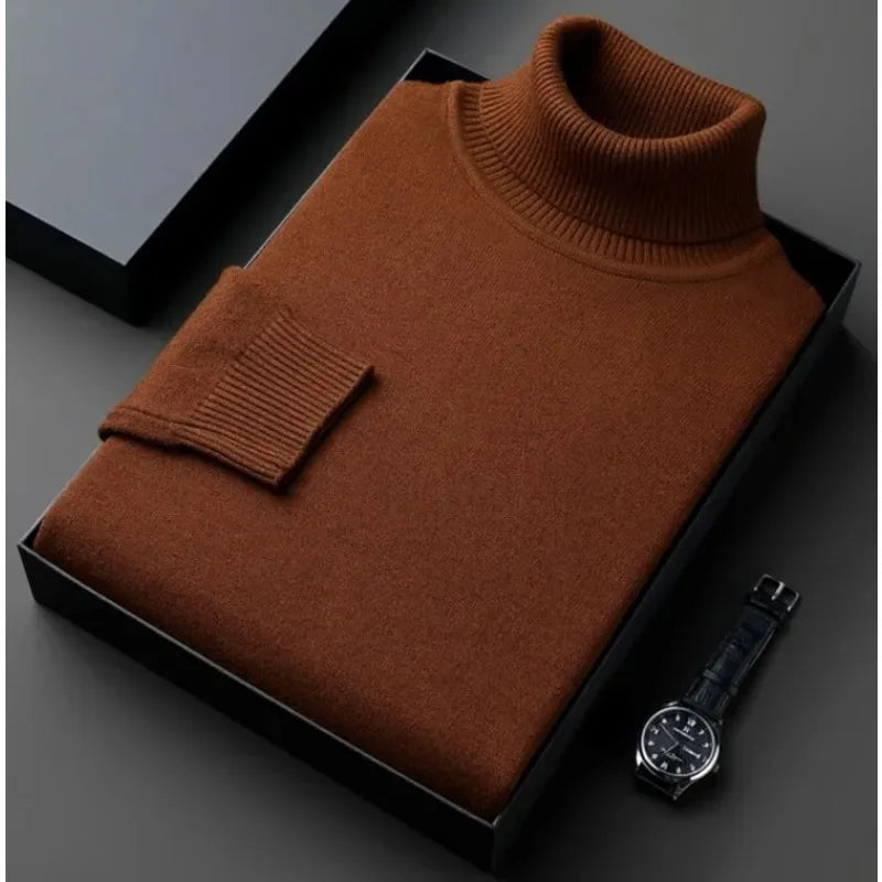 Men's Anti-pilling High Quality Knitted Turtleneck Sweater Slim Fit