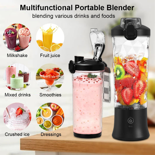 Rechargeable Portable Blender For Smoothies Electric Juicer Mixer