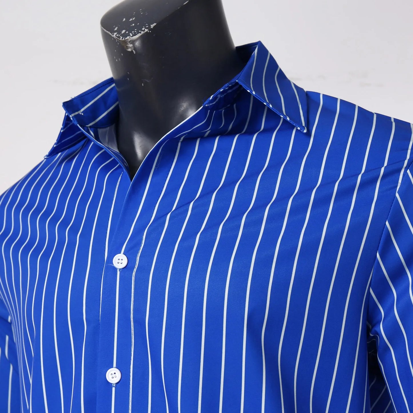 Men's Striped Long Sleeve Club Party Button Down Shirt