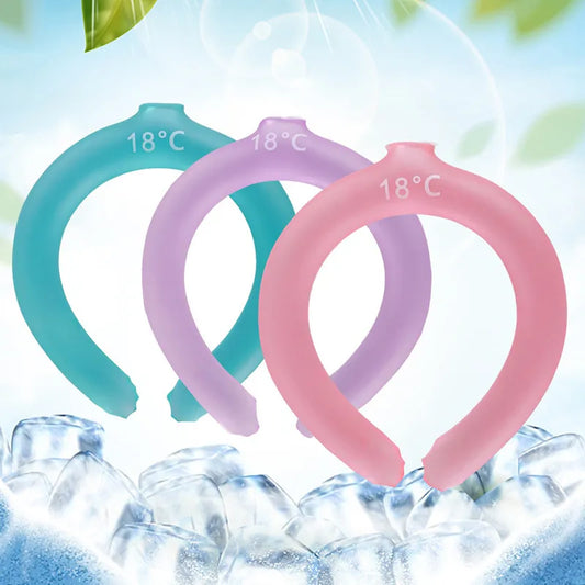 Physical Cooling Ice Neck Relaxation Ring Collar Massage