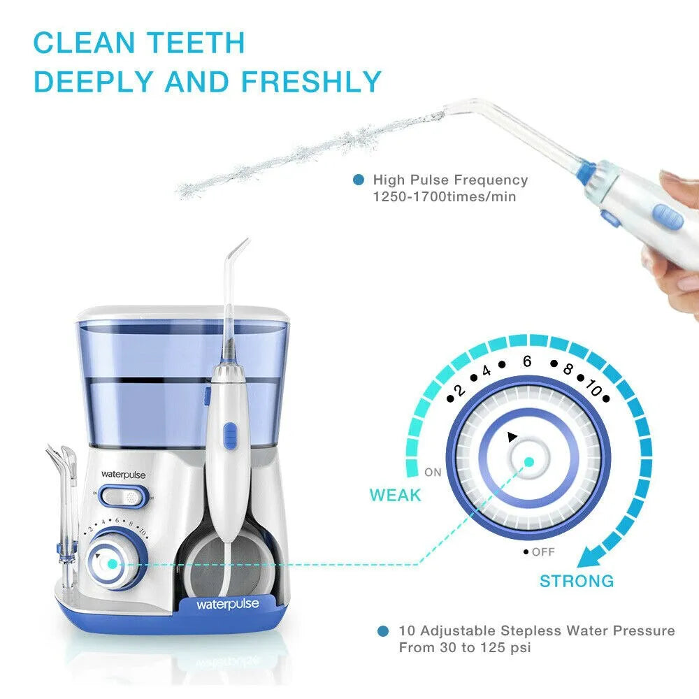 Waterpulse V300G Oral Irrigator 5 Tips Dental Water Flosser