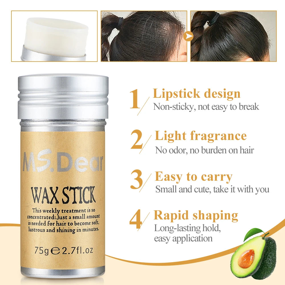 Avocado Hair Wax Stick for Men/Women Non-Greasy Styling